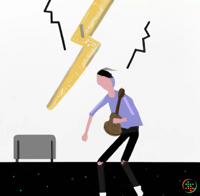 Diagram - person struck by lighting playing music