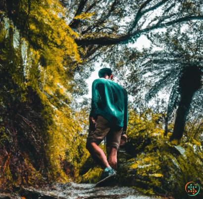 A man skateboarding down a path