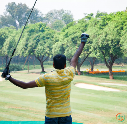 A man swinging a bow and arrow