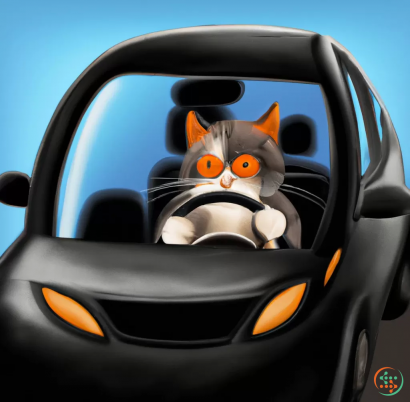 A cat in a car
