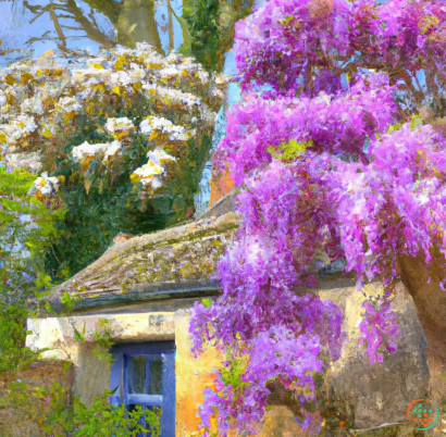 A tree with pink flowers