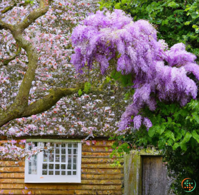 A tree with purple flowers