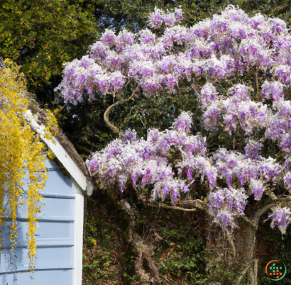 A tree with purple flowers