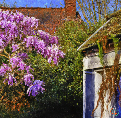 A tree with purple flowers