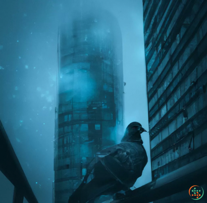 A pigeon on a ledge