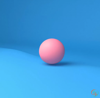 A pink ball in the sky