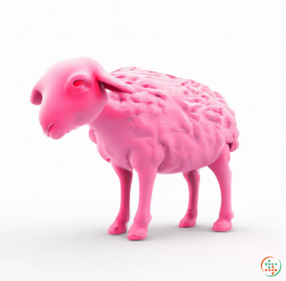 A pink pig toy