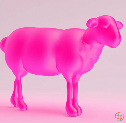 A pink pig with a white background