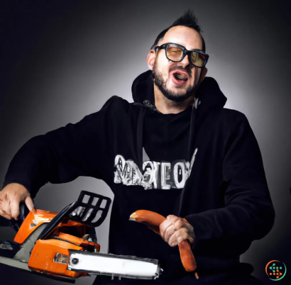 A man with glasses and a beard holding a toy car