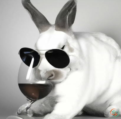 A rabbit wearing sunglasses