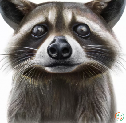 A close up of a raccoon