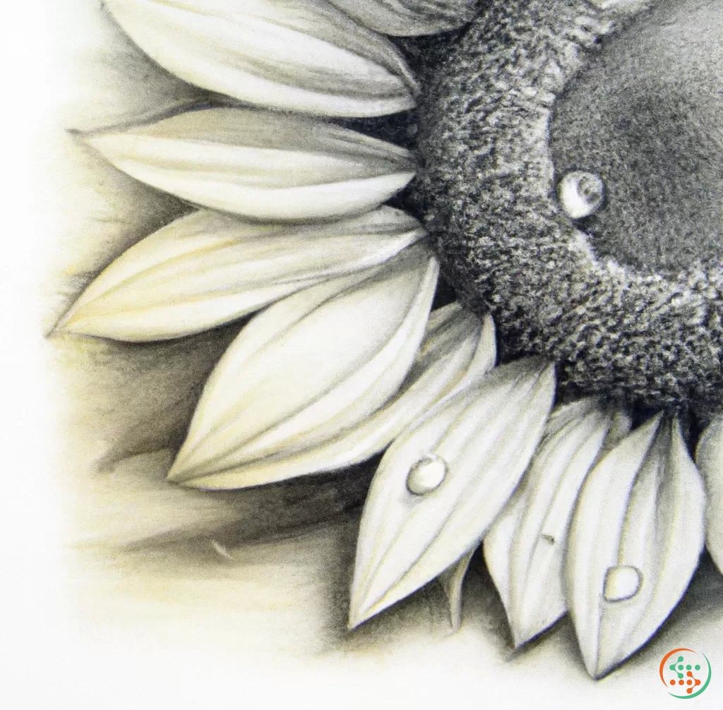 Highly Detailed Hyper Realistic Pencil Sketch of a Sunflower in Yellows ·  Creative Fabrica