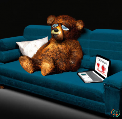 A stuffed animal on a couch