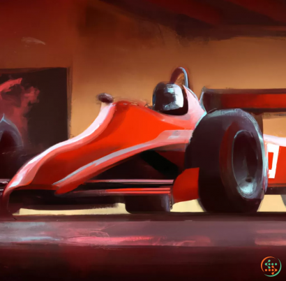 A red race car