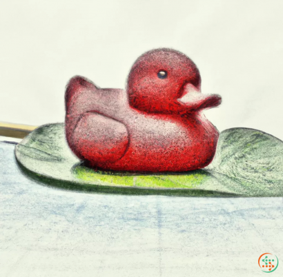 A red rubber duck