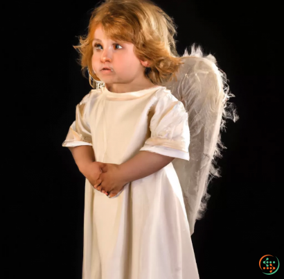 A little girl in a white dress