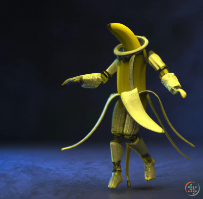 A toy figure of a yellow creature