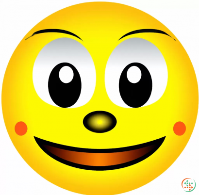 Shape - Round animated yellow face with big head