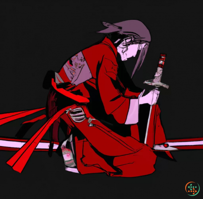 Logo - samurai red alone longing master destruction