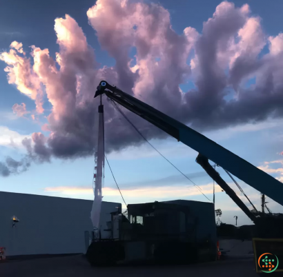 A crane at a construction site