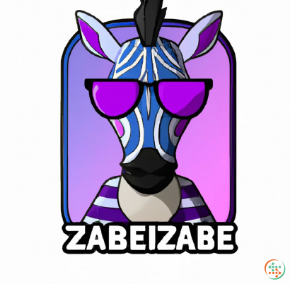 Logo - Digital Art of simple purple and dark blue zebra with glasses logo