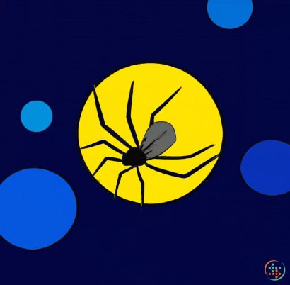 Logo - space spider in a solar system