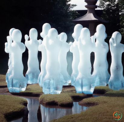 A group of white vases