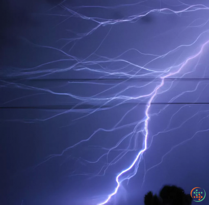 Lightning striking a tree