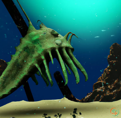 A green sea creature