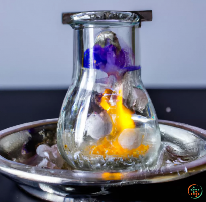 A glass jar with a fire inside