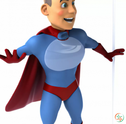 A toy figurine of a superhero