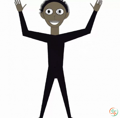 Icon - One Line Drawing of tall humanoid with black skin pointy fingers, 3 hands, long limbs, Blank face, big smile