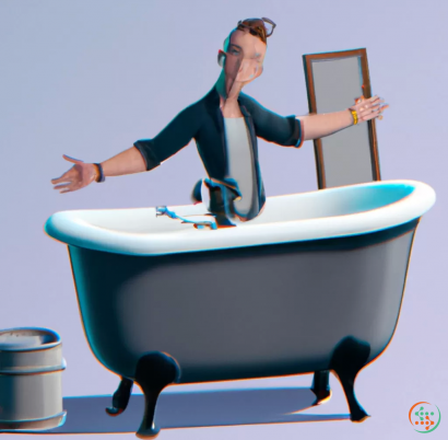 A person in a bathtub