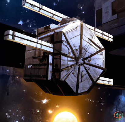 A satellite in space