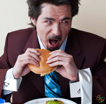 A man eating a burger