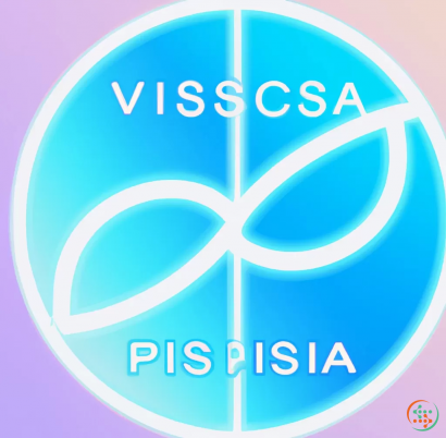 Icon - Vesica piscis symbol, Vaporwave