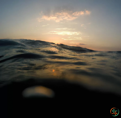 A view of the ocean and the sky