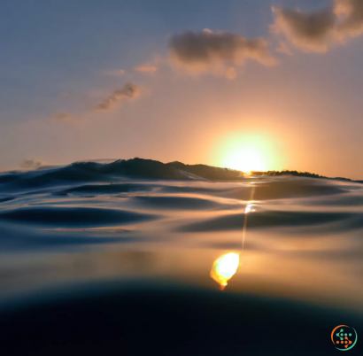 A sunset over a body of water