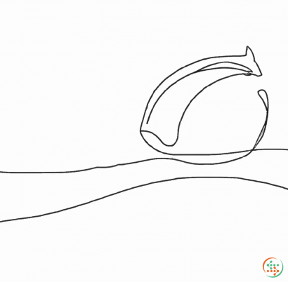 Shape - One Line Drawing of wave bridge onion