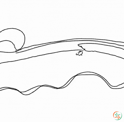 Diagram - One Line Drawing of wave bridge onion