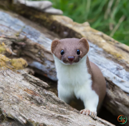 A small animal on a log