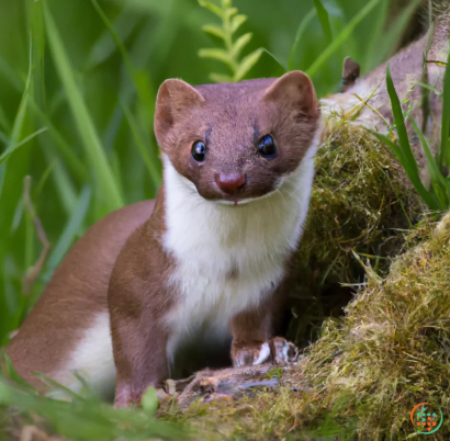 A small animal standing on a tree