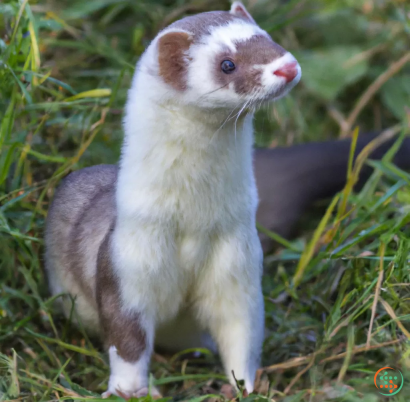 A small animal standing in grass