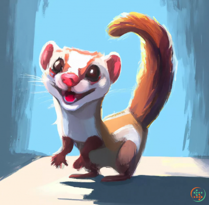 A small red and white animal