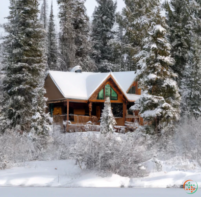 A house in the snow