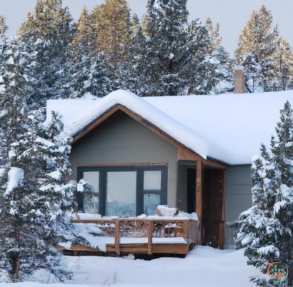 A cabin in the snow