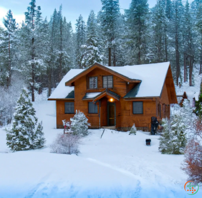 A cabin in the snow