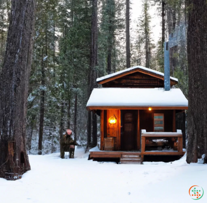 A cabin in the snow