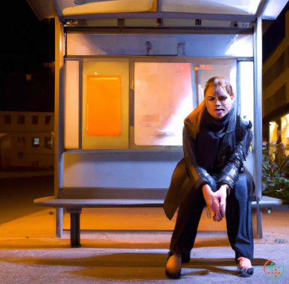 A person sitting on a bench