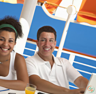 A man and woman sitting at a table